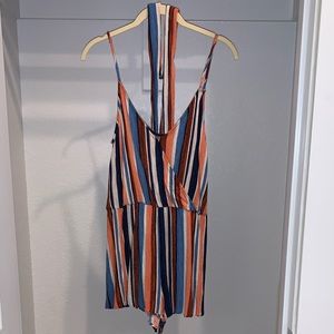 Fall Striped Romper